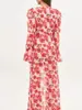 Bata larga holgada protectora del sol para vacaciones en la playa y la piscina, bata de playa floral estilo ins europeo y americano