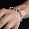 Pulseira Transfronteiriça para Homens, Padrão Rachado de Vidro, Design Único Hip-Hop, Acessório Versátil para Mulheres, Joia Simples Tendência de Verão de Nicho
