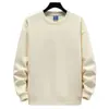 Sudadera de cuello redondo de color sólido básico informal de estilo americano para hombre, otoño e invierno, marca de moda, algodón chino, suelta, sencilla, para parejas.