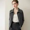 Cárdigan de punto con cremallera 100% cachemira pura para mujer, con cuello alto, engrosado para otoño e invierno, y hecho con tejido de punto suave y cómodo