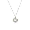Colar Geométrico de Zircônia com Elo de Anel Feminino Super Brilhante Zircônia Moda de Alta Qualidade Pingente Versátil Colar Galvanizado Ecológico