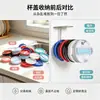 Estante de acero inoxidable para tapas de tazas sin taladro, estante de almacenamiento multifuncional de plástico para film transparente y toallas de papel, montado en la pared de la cocina