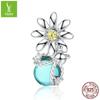 Atacado de joias DIY transfronteiriço acessórios de prata s925 moda banhado a platina Beads de prata esterlina Crisântemo Vaga-lume SCC1369