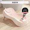 Soporte de Baño con Sensor de Temperatura para Bebé, Soporte para Sentarse y Acostarse para Bañera de Bebé, Soporte Universal para Cama de Baño, Alfombrilla Antideslizante para Baño de Recién Nacido