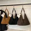 Bolsa Tote Retro Maillard Tendência Nova Outono e Inverno 2025 Transfronteiriça Bolsa Grande Capacidade Feminina Bolsa de Ombro Fashion para o Dia a Dia