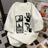 Design de Nicho Retrô Americano High Street Estampa de Letras Manga Curta Camiseta Feminina 2026 Verão Casual Solta Top