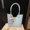 Bolsa Tote de Grande Capacidade para Mulheres Estilo Coreano Nova Moda Bolsa de Mão Versátil Primavera 2025 Nicho Bolsa de Ombro Simples para Mulheres