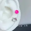 Laço Gatinho Fofo Titânio Clipe de Osso da Orelha Brilhante de Alta Qualidade Brincos Brilhantes para Mulheres Estilo Doce e Descolado