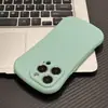 Funda de Teléfono de Color Sólido con Forma de Concha de Jabón de Leche Dulce Adecuada para iPhone 17 Pro Apple 16 Funda Protectora Anticaídas de Cobertura Total Venta al por Mayor