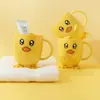 Vaso para Cepillo de Dientes Infantil para Uso en Casa, Vaso Simple para Enjuague Bucal, Lindo Bebé Anti-Caídas Creativo Dibujo Animado Patito Amarillo Plástico Vaso para Cepillo de Dientes