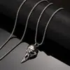 Moda Europeia e Americana Retrô Colar Caveira Diablo Corvo Ovelha Gótico Hip Hop Punk Rock Corrente de Moletom