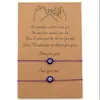 Pulsera de Tarjeta Popular para Pareja Transfronteriza Europea y Americana Simple y Personalizada Pulsera Trenzada Ojo del Diablo Juego de 2 Piezas