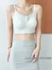 Sujetador de encaje para pestañas con escote en V y espalda bonita para mujer con copas fijas integradas, strapless push-up anti-exposición 6668