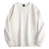 Suéter de cuello redondo con forro polar para hombre, jersey de otoño e invierno de color sólido pesado, jersey de manga larga, jersey holgado de moda para jóvenes y parejas.