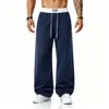 Pantalones Deportivos de Punto Estilo Americano para Hombre con Bordado, Pantalones Largos Casuales de Pierna Recta, Tallas Grandes K8760, Otoño 2026
