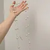 Collar de Perlas de Imitación Blanco Leche de Alta Gama Estilo Francés, Nueva Cadena para Suéter Larga Multicapa de Lujo Ligero Otoño e Invierno