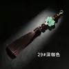Nuevo colgante de borla de loto de cristal de 13 cm, accesorio decorativo Hanfu, joyería de estilo antiguo, pendientes, charm para bolso, borla colgante