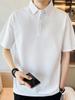 Polo de color liso de nicho para hombre, camiseta de manga corta con solapa, holgada, de talla grande, combinable, elegante, informal, de verano.