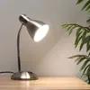 Lámpara de escritorio metálica enchufable con protección ocular para estudio, dormitorio, aprendizaje estudiantil, lectura, uso en oficina, sin parpadeo, con filtro de luz azul