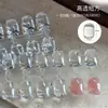 Muestras de nail art de color sólido, piezas de uñas de alta transparencia, nuevas tarjetas de color cuadradas cortas, ovaladas, de fondo plano, muestras de color especiales para práctica de uñas