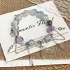 Set de Pulseras Super Hada, Estilo Dulce y Femenino, Danza de Mariposas y Flores de Cerezo, Regalo para Novia, Pulsera Popular de Nicho