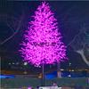 Árbol de luz LED artificial para exteriores, con forma decorativa, resistente al agua y brillante, con diseño de flor de cerezo, color melocotón y lila.