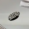 Pinza de Pato Ovalada Brillante con Pedrería, Dulce y Delicada, Pinza para el Cabello Pequeña y Exquisita para Niñas, Pinza Lateral de Flequillo de Alta Gama Estilo Coreano