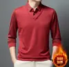 Transmisión en Vivo Moda Casual de Primavera y Otoño para Hombre, Dos Piezas Falsas, Cuello Falso de Dos Piezas, Polar Engrosado, Camiseta Polo Base de Alto Volumen