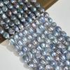 Pérolas Barrocas Coloridas de Pavão de 6-7mm para Venda por Atacado com Furos Retos, Pérolas de Água Doce Polidas em Ambos os Lados para Acessórios de Pulseira e Colar