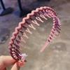 Faixa de Cabelo Infantil Estilo Coreano para Cabelos Quebrados Meninas Faixa de Cabelo de Pressão Grampo de Cabelo Dentado Antiderrapante Artefato para Cabelos Quebrados de Bebê Acessórios de Cabelo de Princesa