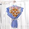 Un Futuro Brillante Girasol Ramo de Lana Tejida Regalo para Ceremonia de Graduación Sesión de Fotos para Enviar a Compañeros como Recuerdo y Regalo de Bendición