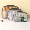 Bolsa de Aseo de PVC Transparente Impermeable Set de Viaje Bolsa de Almacenamiento de Cosméticos Multifuncional Engrosada Extra Grande Bolsa de Almacenamiento