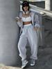 Conjunto de Cardigan Suéter Transfronteiriço para Mulheres Europeu e Americano Outono e Inverno 2025 Novo Conjunto de Cardigan Suéter Polar para Esportes e Lazer
