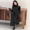 Conjunto de Otoño e Invierno para Niñas 2025 Nuevo Estilo para Niñas Mayores, Moda Coreana Chaleco de Lana y Pantalones de Pierna Ancha Conjunto de Tres Piezas