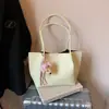 Bolsa Tote Verão 2026 Novo Estilo, Grande Capacidade, Cor Sólida da Moda, Bolsa de Ombro Elegante para o Dia a Dia, Bolsa de Braço Tendência