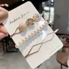 Set de Pinzas de Un Carácter Estilo Coreano Pasador de Perlas y Piedrecitas Pinza Lateral Elegante Puerta Este Adorno Dulce y Femenino para el Cabello Accesorios para el Cabello Mujer