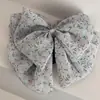 Pinza de Clip con Lazo de Malla y Gypsophila para Bebé, Pasador de Pelo de Gama Alta para Cola de Caballo Baja, Accesorios para el Cabello en la Parte Posterior de la Cabeza
