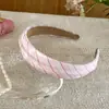 Diadema de Rayas Cuadros Rosa Dulce para Mujer Aplanamiento de Frente Alta Diadema para el Cabello Nueva de Primavera Lazos para el Cabello Pinzas para el Cabello Accesorios para el Cabello