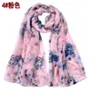 Versión coreana de moda primavera y verano flor de ciruelo algodón Bufanda para mujer al por mayor pañuelo para la cabeza pañuelo chal suministro en stock