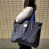 Bolsa de Compras Dobrável de Cor Sólida Bolsa de Armazenamento à Prova d'Água Bolsa Portátil para Supermercado Grande Capacidade com Cordão Ecológica Bolsa Nuvem