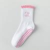Calcetines de Yoga de Dibujos Animados para Mujer, Calcetines Blancos de Media Pantorrilla, Calcetines Deportivos Antideslizantes Profesionales para Pilates y Fitness para Mujer, Zhuji