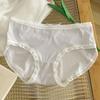 Doce Sea Salt menina cueca simples cintura média confortável cueca bainha macia cuecas de arco das mulheres