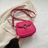 Bolso de Mujer Estilo Vintage Hong Kong, Bolso Simple Japonés Nuevo Otoño e Invierno, Bolso Cruzado Versátil y Elegante, Bloqueo de Color de Lujo Ligero