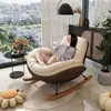 Sillón Mecedor Perezoso Silla Mecedora de Dormitorio Sillón Reclinable Silla de Ocio para Adultos Sala de Estar Balcón Individual Mecedora de Ocio para el Hogar que se Puede Usar para Dormir y Descansar