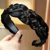 Pasador Trenzado con Dientes, Pinza para el Cabello Antideslizante, Diadema con Agujero para el Cabello, Accesorios para el Cabello, Accesorios para el Cabello Corto Coreano, Peluca para Mujer, Esponjoso