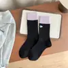Nuevos Calcetines Sin Costuras Bordados Estilo Coreano para Primavera y Verano, Calcetines con Cachorros de Dibujos Animados, Calcetines de Media Pantorrilla Bloques de Color Estilo Universitario para Mujer, Calcetines Holgados Blancos y Negros