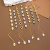 Colgante Transfronterizo Más Vendido con Borla Cuadrada de Cobre Chapado en Oro Collar Colgante con un Diseño Simple y un Accesorio de Gama Alta de Nicho