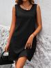 Vestido holgado sin mangas de color liso para mujer, estilo transfronterizo europeo y americano de Amazon.