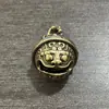 Sino de Cabeça de Leão de Latão Sino de Um Toque Pequeno Pingente de Chaveiro de Carro Argola de Chaveiro Cordão Pequena Joia