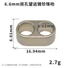 Hebilla ajustable de doble agujero de 5-10 mm, herraje para cordón de teléfono de aleación de zinc, tope de cordón, telescopio metálico de dos vías